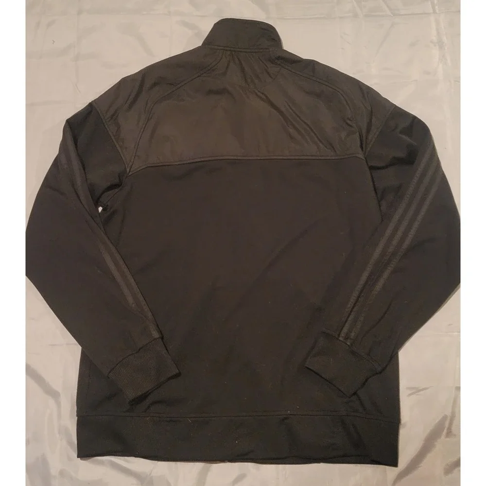Adidas Men's XL‎ Full Zip  Windbreaker Jacket Black RN#88387 EUC